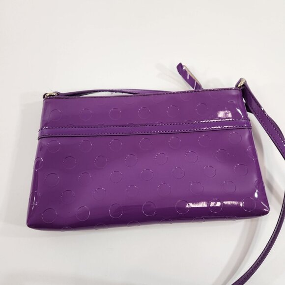 Kate Spade Purple Embossed Patent Leather Purse Handbag - Picture 4 of 10